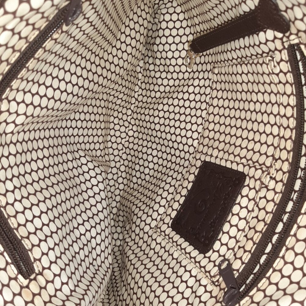 Brighton Woven Raffia & Brown Leather Tote (Flawed) - Picture 10 of 16